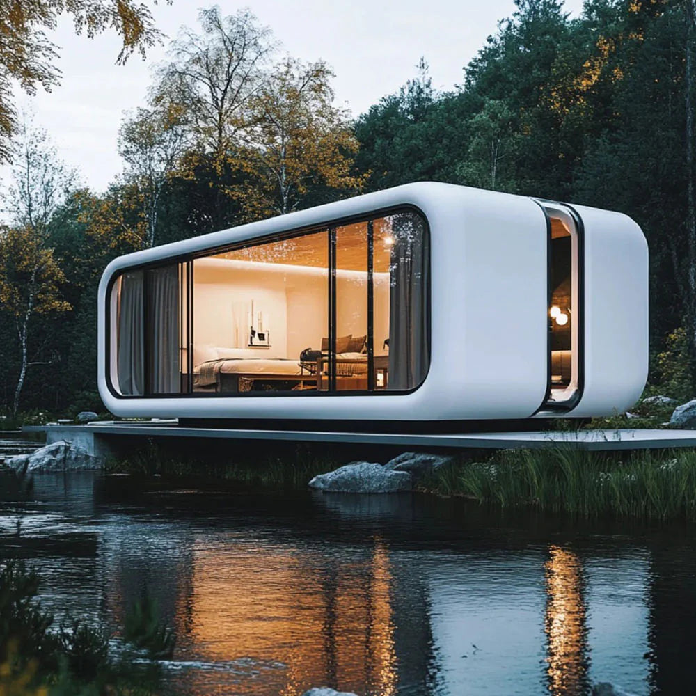 Modern Luxury Iconic Granny Pod Apple Cabin Solar-Powered Homes