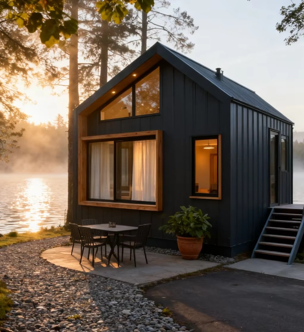 Modern Prefab Container House Galvanized Steel Frame Aluminum Alloy Windows Customizable Color for Hotel/Villa Use-Pingui Brand