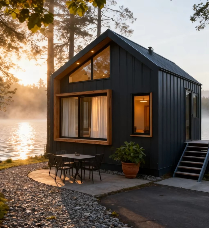 Modern Prefab Container House Galvanized Steel Frame Aluminum Alloy Windows Customizable Color for Hotel/Villa Use-Pingui Brand