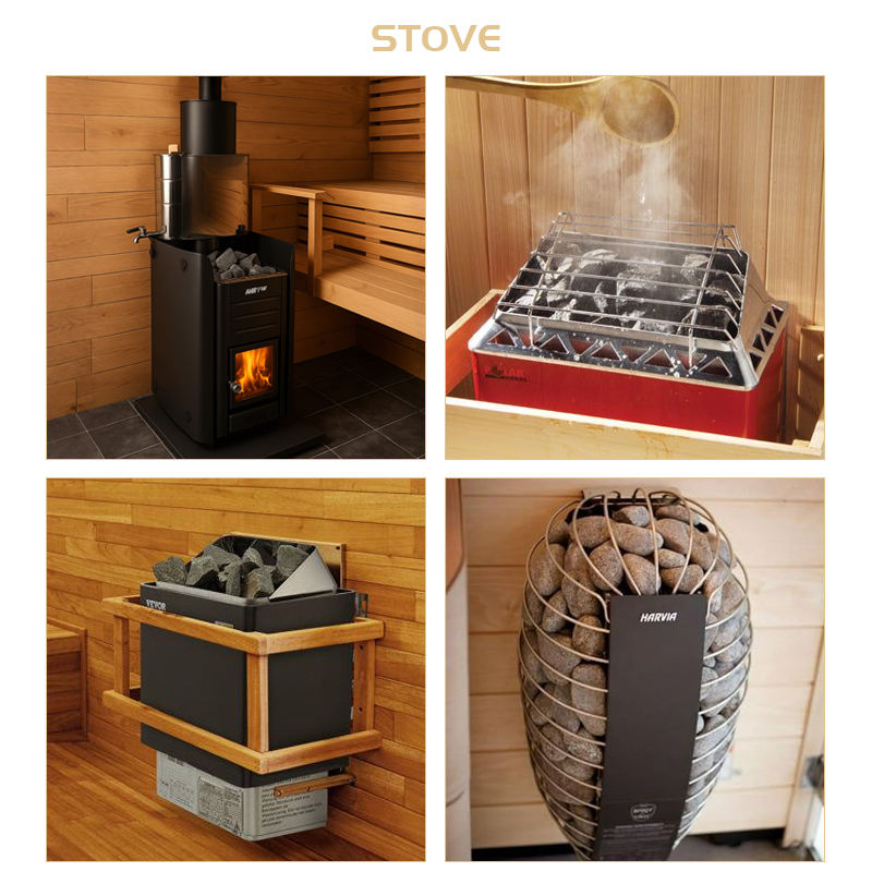 Modern Large 6KW Red Cedar Wood Burning Stove Outdoor Sauna 