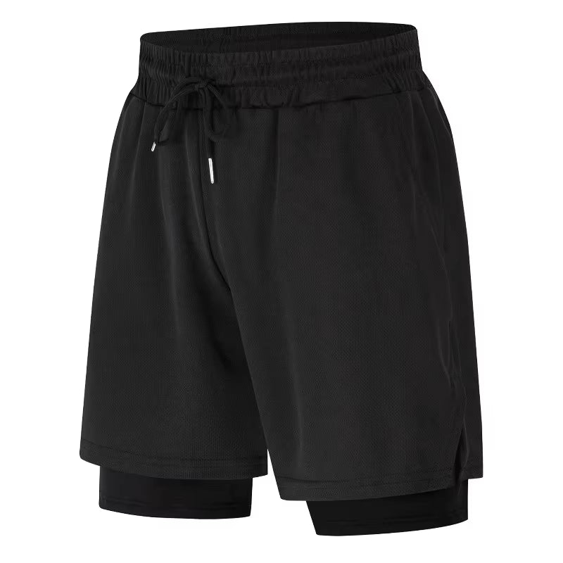 New 2-In-1 Dual-Layer Men's Performance Running Shorts