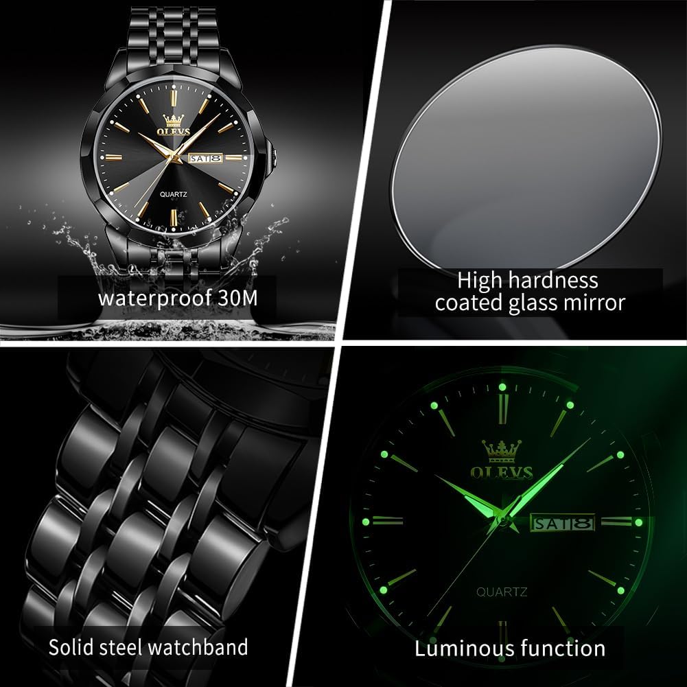 Mens Waterproof Diamond Business Watch