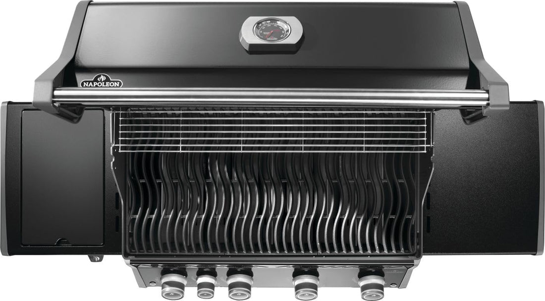 Rogue PRO 525 Natural Gas Grill with Infrared Side Burner, Black, Durable 5-Burner Cooking Surface