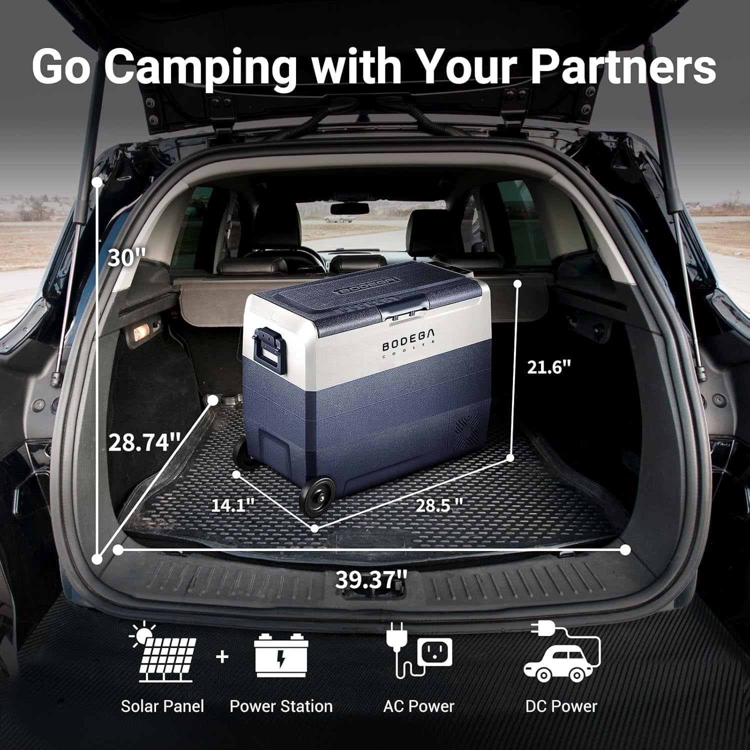 COOLER 12 Volt Car Refrigerator,64 Quart Portable Fridge Cooler APP Control,-4℉-68℉ 60L Dual Zone Car Freezer Cooler, 12/24V DC and 100-240V AC for Camping,Travel,Rv,Boat,Van,Road Trip