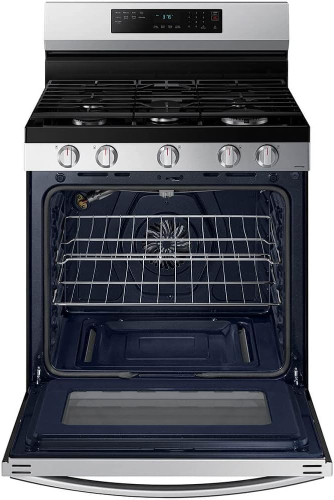 Modern Home Smart Freestanding Gas Range – No Pre-Heat Air Fry & Convection, Stainless Steel