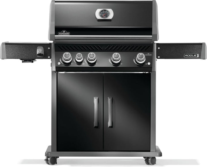 Rogue PRO 525 Natural Gas Grill with Infrared Side Burner, Black, Durable 5-Burner Cooking Surface