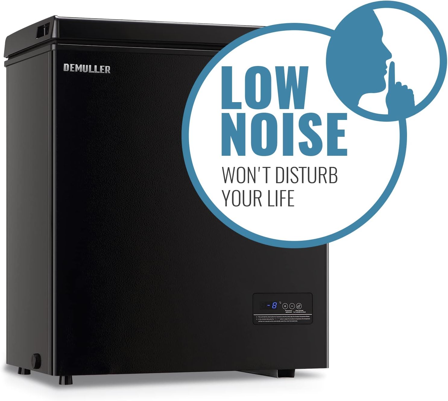 Modern Chest Small Freezer with Electronic Control 41°F to -15°F Freestanding Deep Mini Freezer