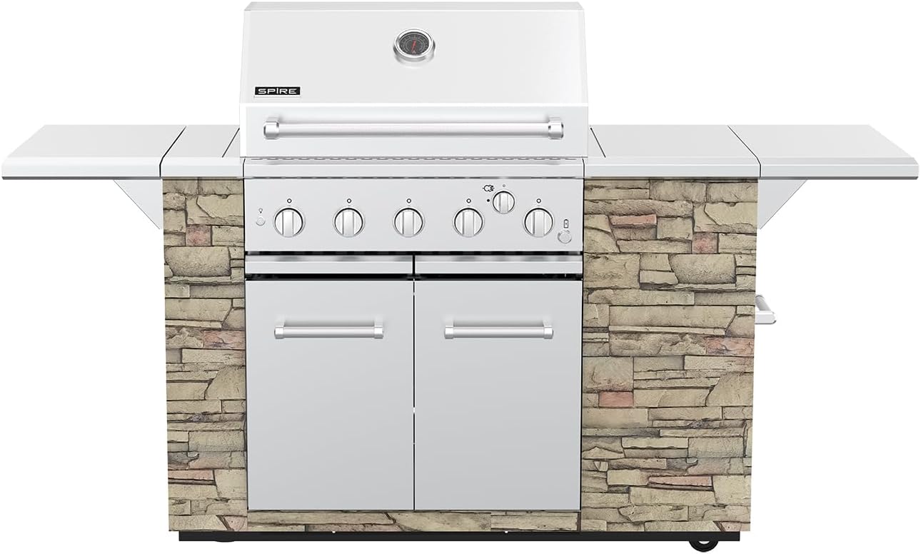 New Smart 5 Burner Built in Gas Barbeque Grill 