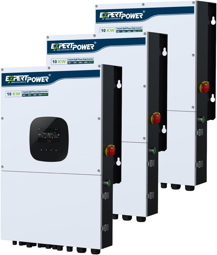 Smart 3 Pack - 120V/ 240V/ 208V Hybrid Solar Inverter Off-Grid, Solar System