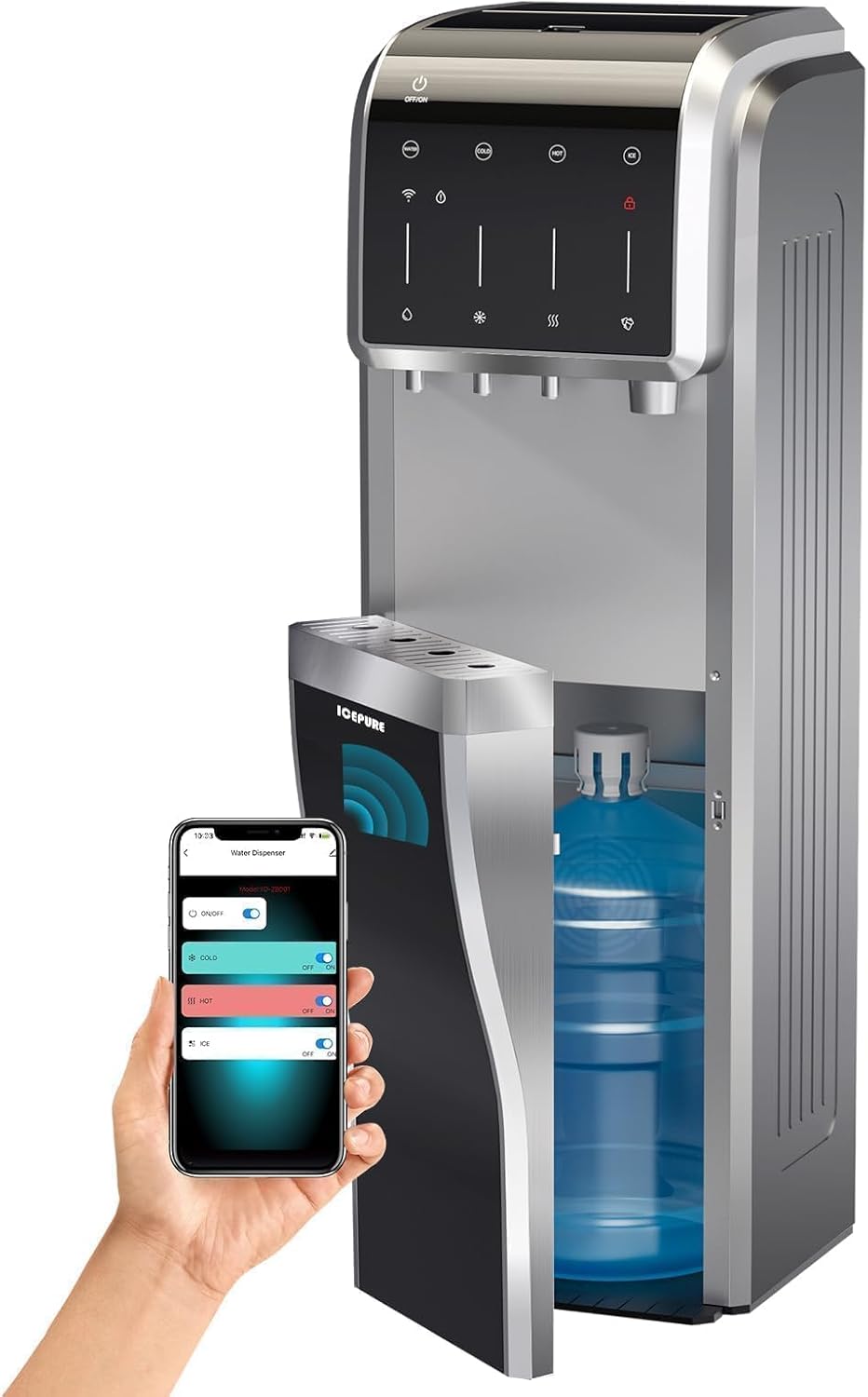 Smart Multipurpose Water Cooler Dispenser with Built-In Ice Maker – Modern Water Dispenser