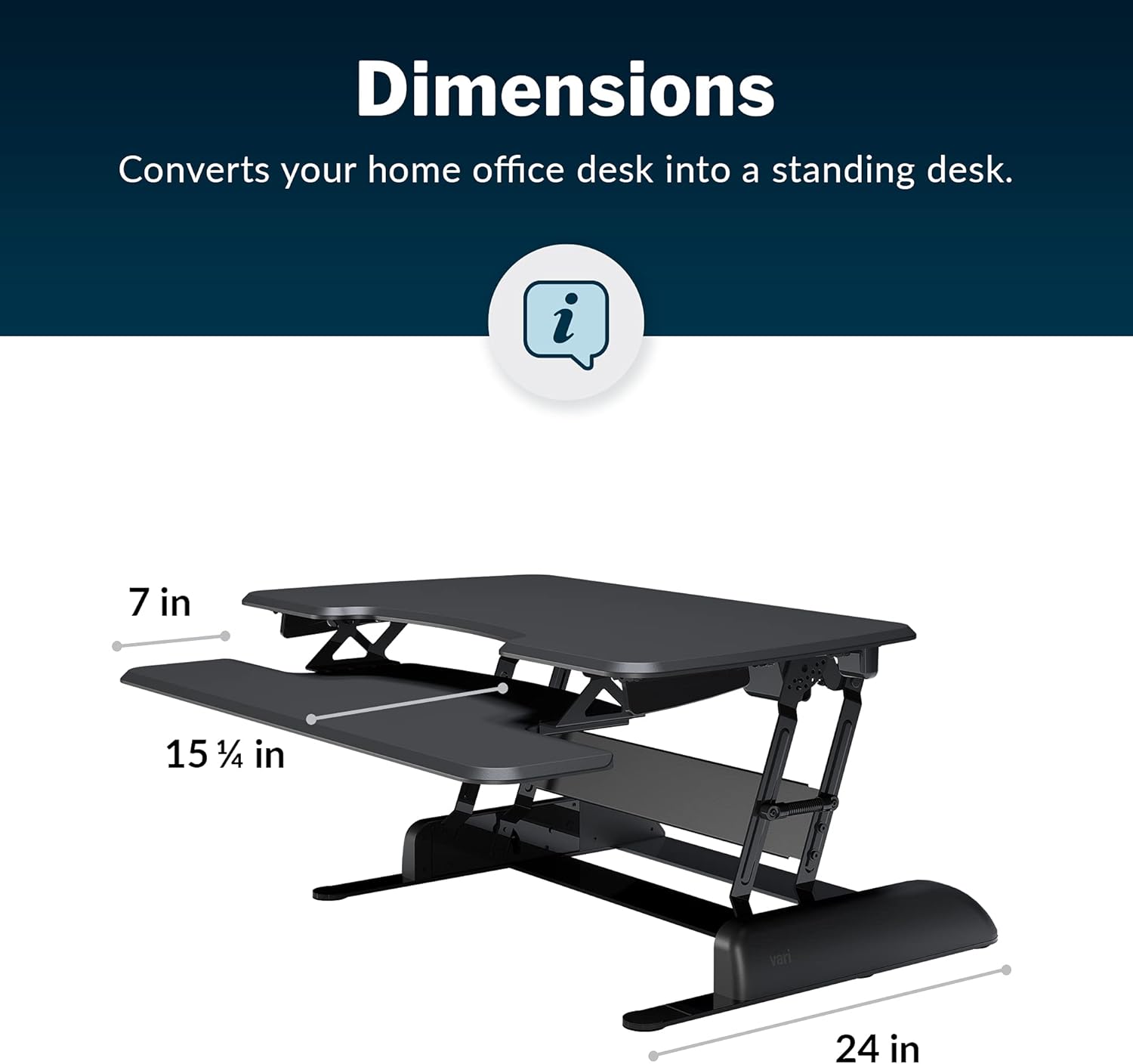 - desk Essential 36 - Two-Tier Standing Desk Converter for Monitor & Accessories - Height Adjustable Sit Stand Desk - Fully Assembled Monitor Riser for Home Office - 36" Wide, Black