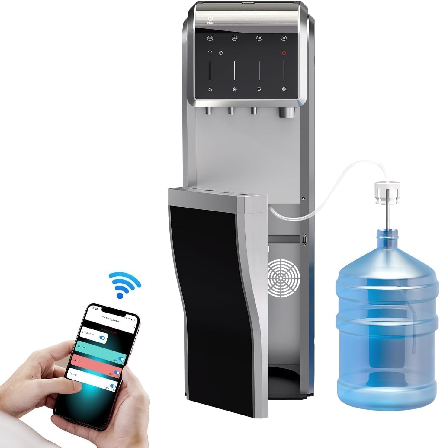Smart Multipurpose Water Cooler Dispenser with Built-In Ice Maker – Modern Water Dispenser