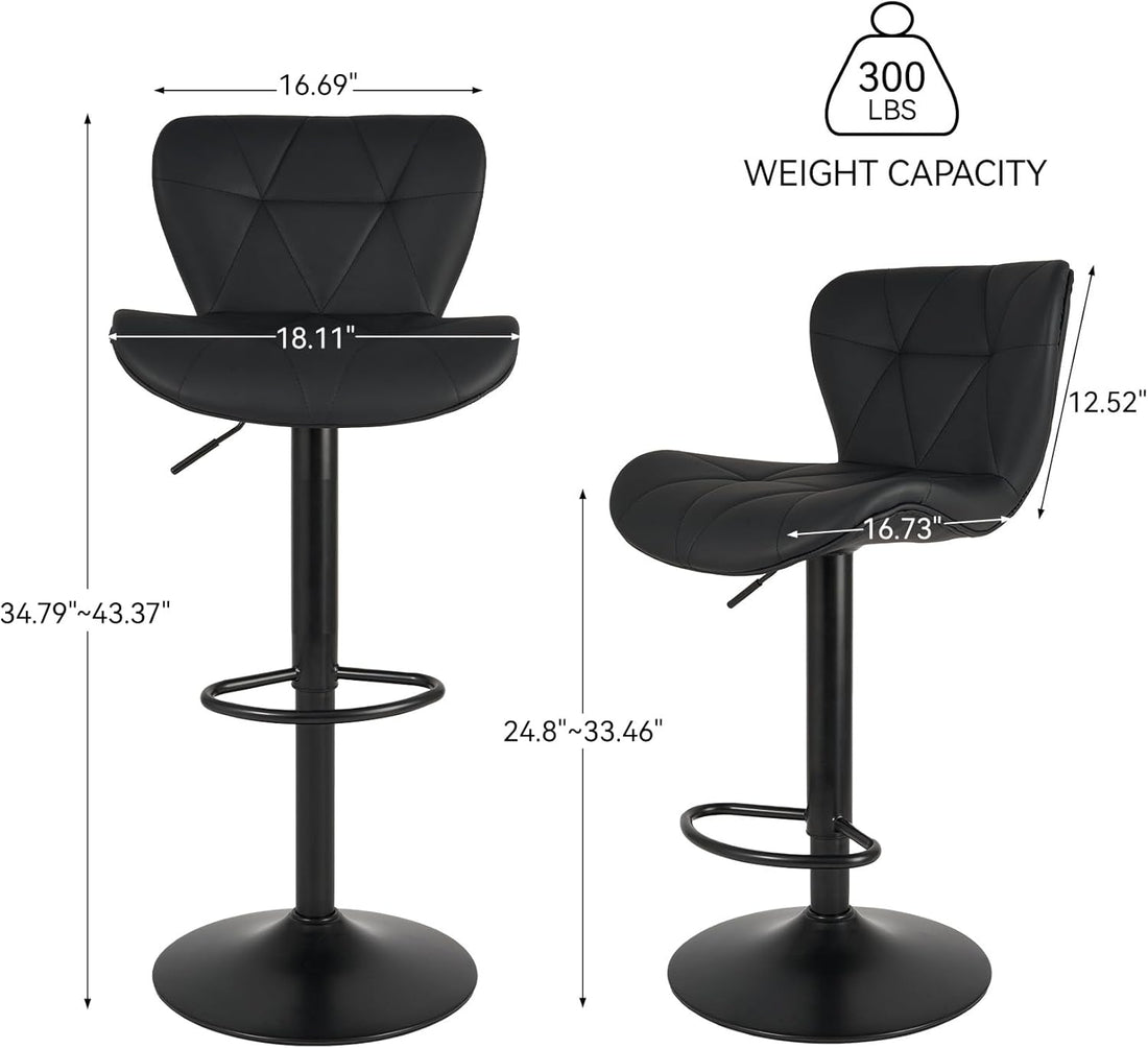 Modern Bar Stools Set of 2, Adjustable for Kitchen , Bar Home interior