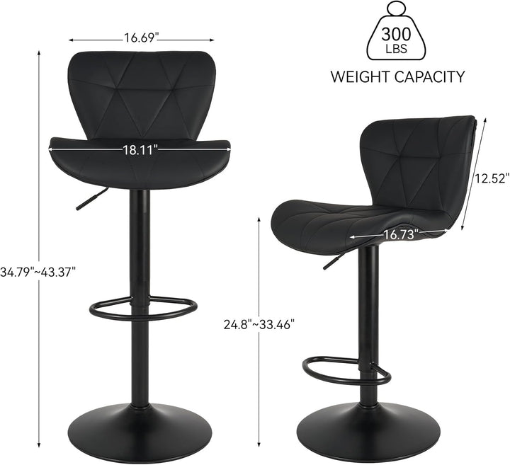 Modern Bar Stools Set of 2, Adjustable for Kitchen , Bar Home interior