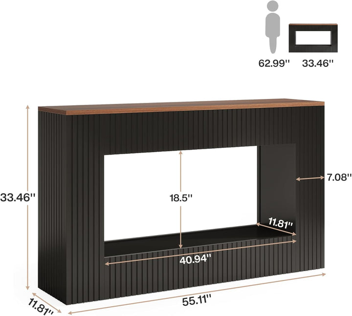 Lux Console Table, 55-Inch Wood Entryway Table