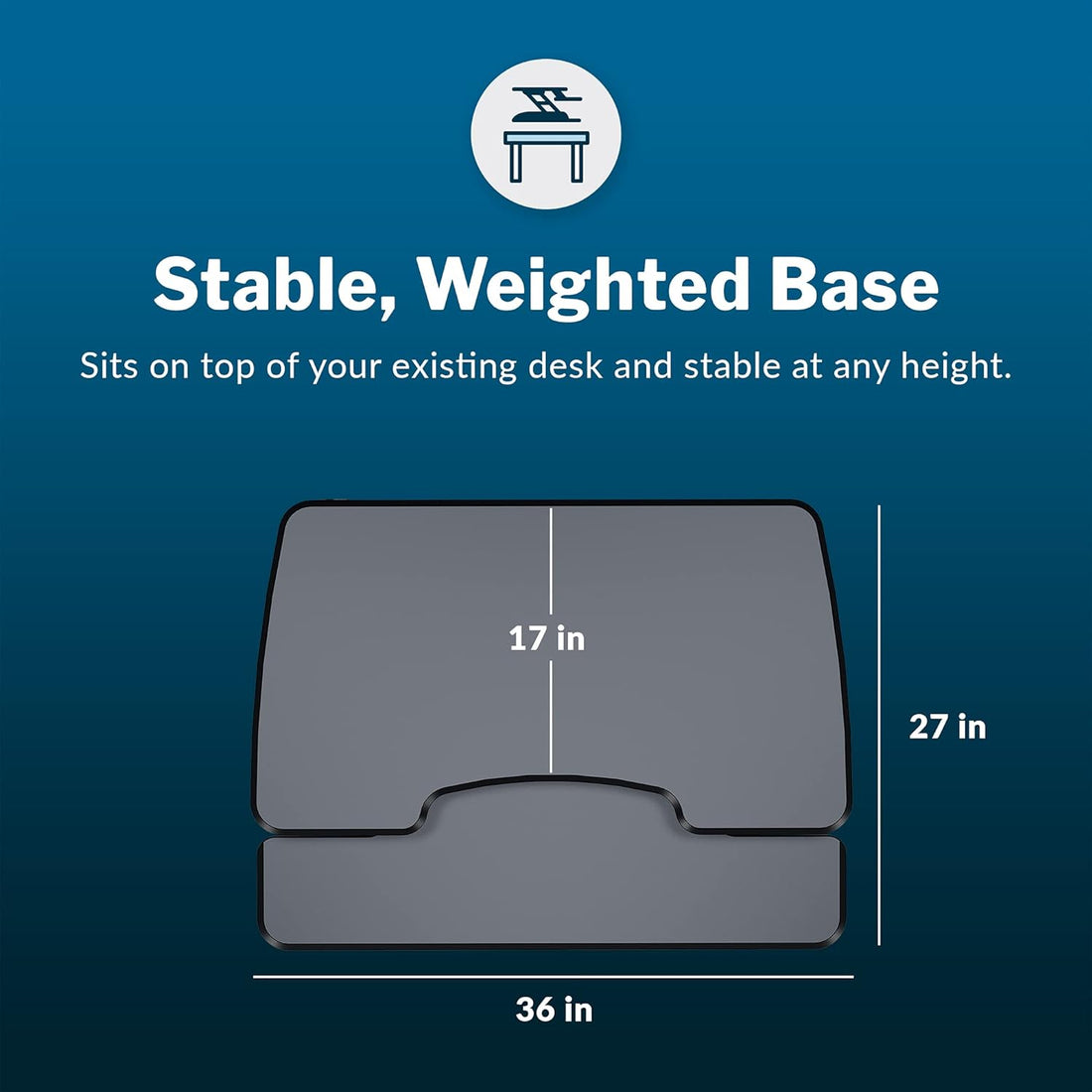 - desk Essential 36 - Two-Tier Standing Desk Converter for Monitor & Accessories - Height Adjustable Sit Stand Desk - Fully Assembled Monitor Riser for Home Office - 36" Wide, Black