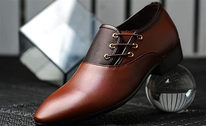 New Genuine Leather Mens Business Casual Wedding Formal Shoes
