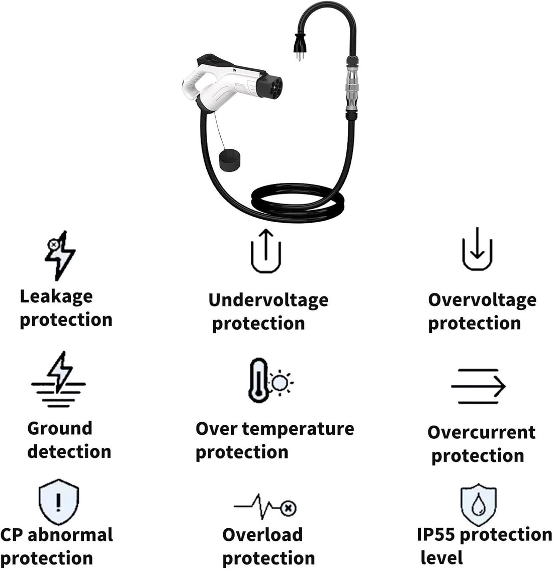 Premium 2 in 1  EV Portable Home Vehicle Charging Cable