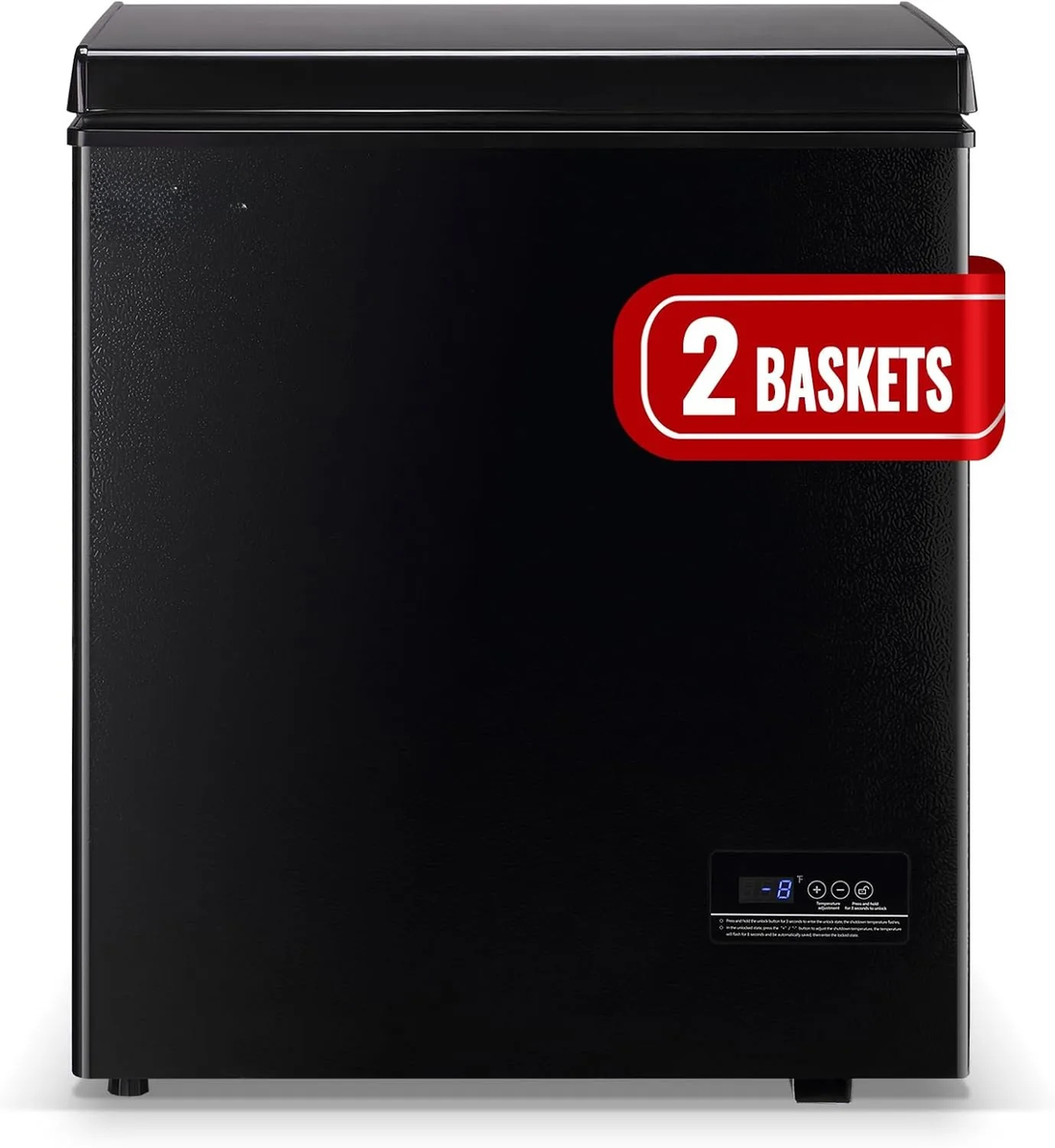 Modern Chest Small Freezer with Electronic Control 41°F to -15°F Freestanding Deep Mini Freezer