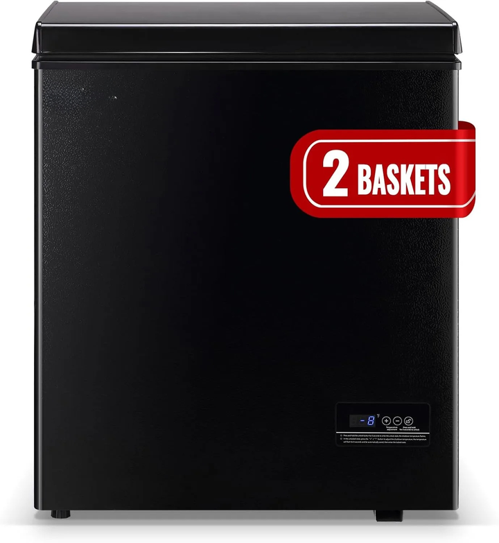 Modern Chest Small Freezer with Electronic Control 41°F to -15°F Freestanding Deep Mini Freezer