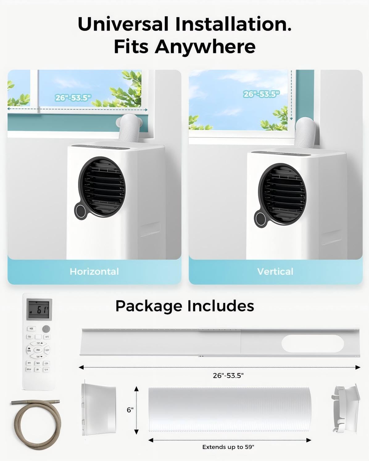 Smart Home 6-in-1 WiFi AC Unit for Large Rooms up to 750 Sq. Ft.