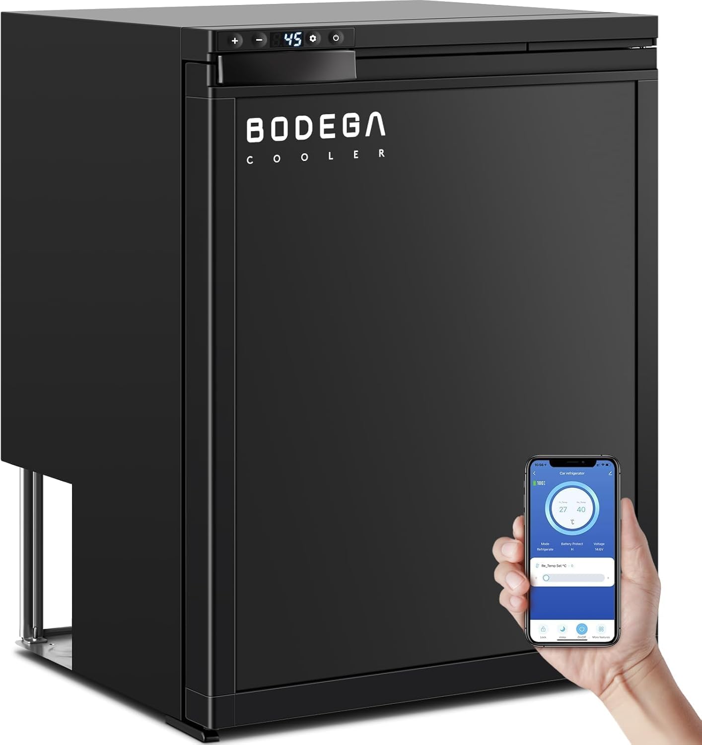 COOLER 12 Volt RV Refrigerator, 80L(2.82Cu.Ft) RV Fridge with Freezer, APP Control Car Refrigerator, (-4℉-68℉) Travel Compressor Cooler 12/24V DC for Boat, Yacht, Caravan, Truck, Camping