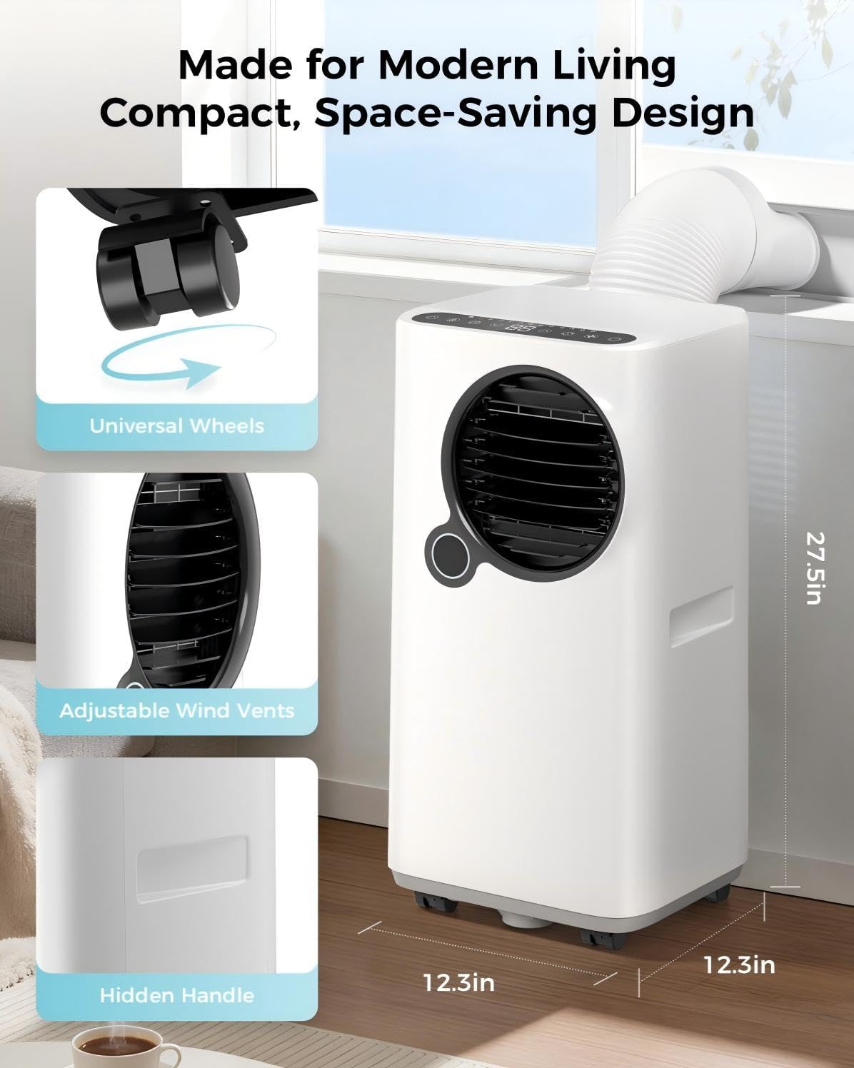 Smart Home 6-in-1 WiFi AC Unit for Large Rooms up to 750 Sq. Ft.