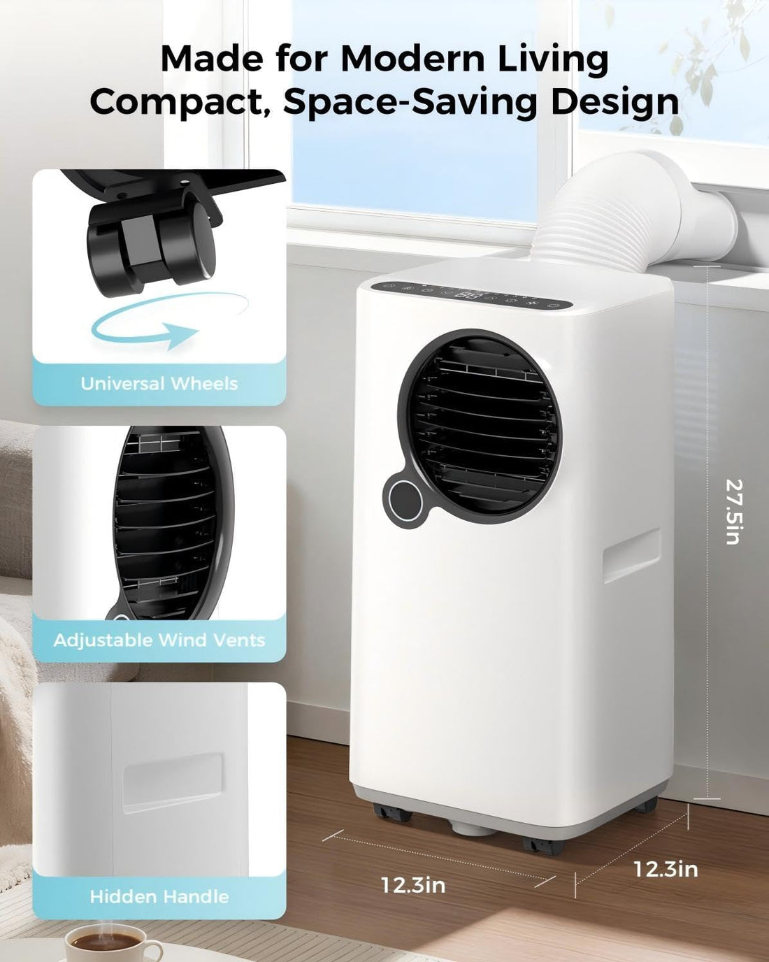 Smart Home 6-in-1 WiFi AC Unit for Large Rooms up to 750 Sq. Ft.