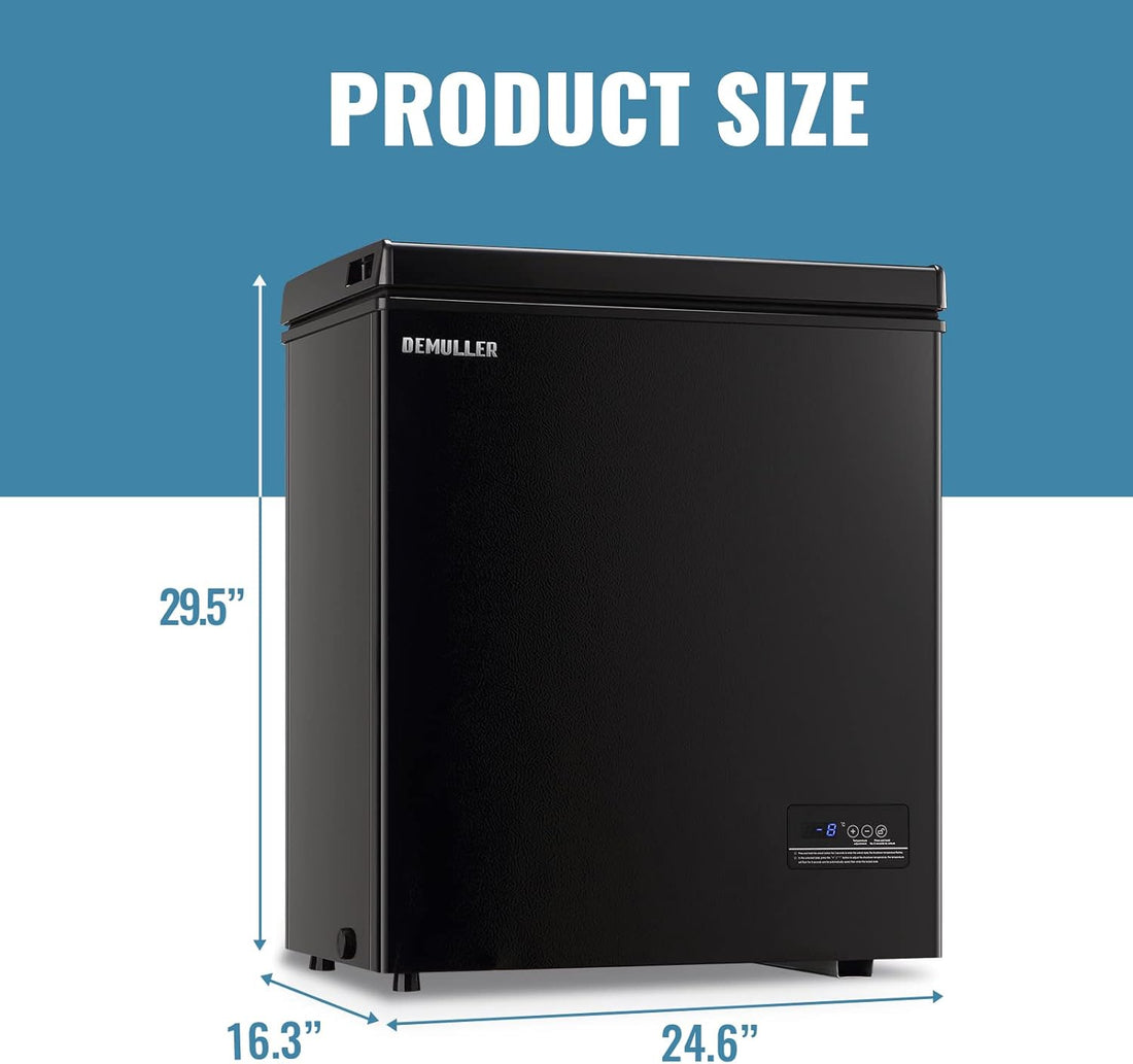 Modern Chest Small Freezer with Electronic Control 41°F to -15°F Freestanding Deep Mini Freezer