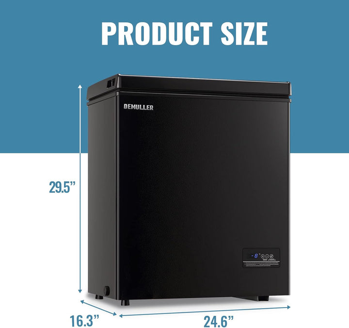 Modern Chest Small Freezer with Electronic Control 41°F to -15°F Freestanding Deep Mini Freezer