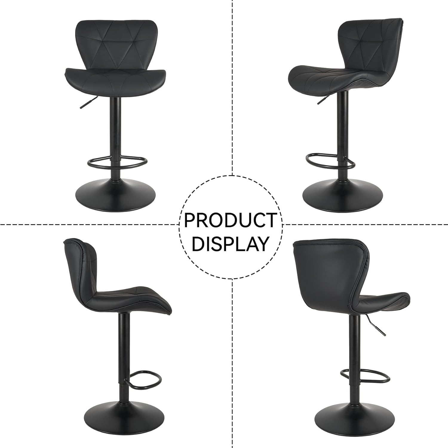 Modern Bar Stools Set of 2, Adjustable for Kitchen , Bar Home interior