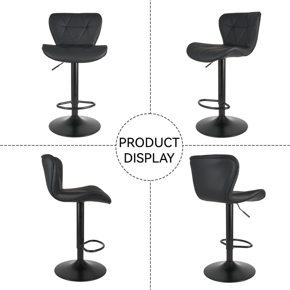 Modern Bar Stools Set of 2, Adjustable for Kitchen , Bar Home interior