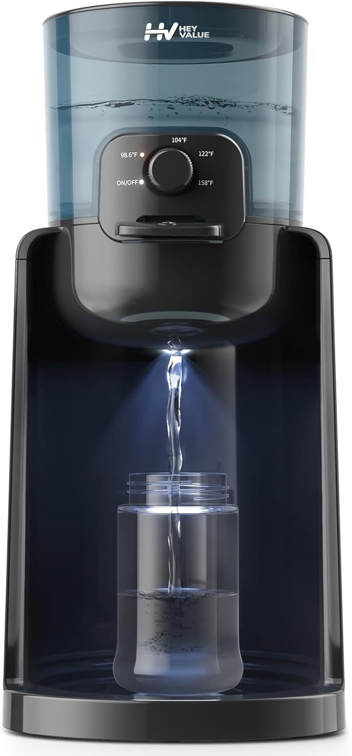 New Baby Bottle Warmer & Formula Maker – Instant Warm Water Dispenser with Night Light