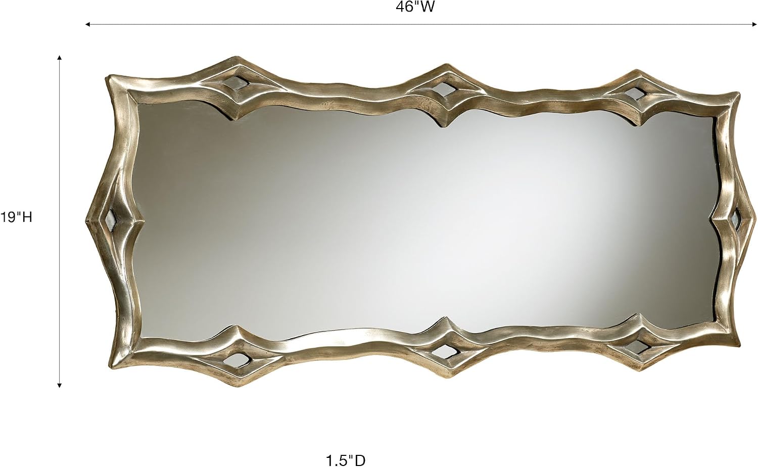 Metallic Gold Acanthus Leaf Scrollwork Wall Mirror – Traditional Ornate Frame