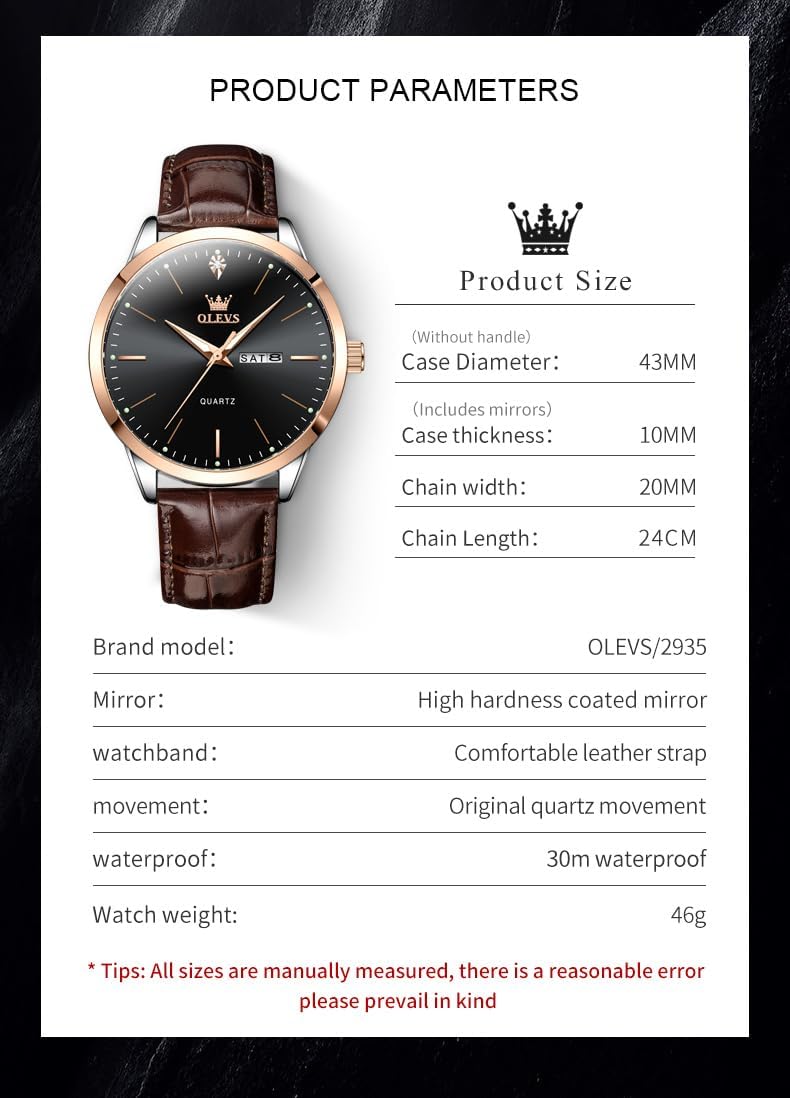 Mens Waterproof Classic Luxury Wrist Watch