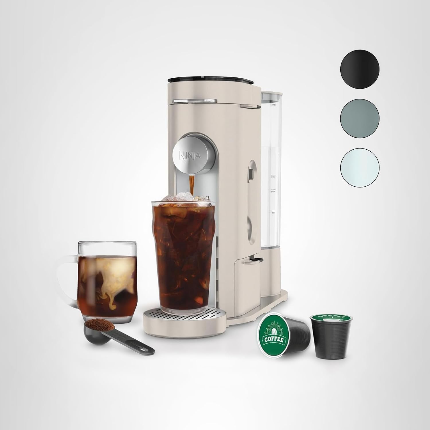 Smart Travel Home Single-Serve Coffee Maker – K-Cup Pod Compatible with Grounds Brewing, Iced Coffee