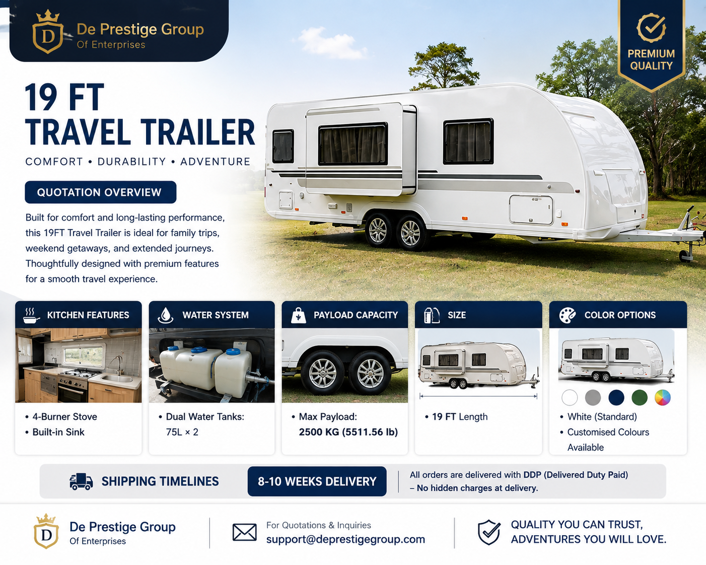 Nouvelle Caravane Tout-Terrain Moderne avec Chambre Coulissante
