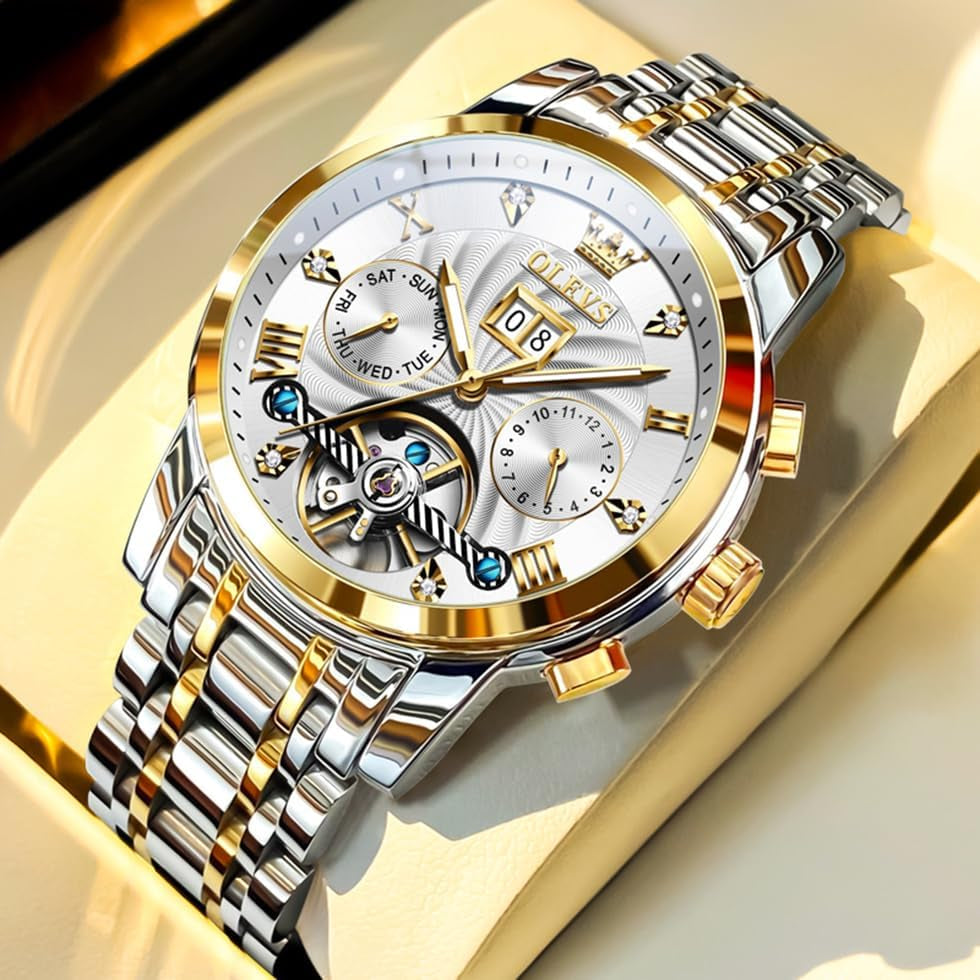 Automatic Men Watch Luxury Diamond Wristwatch 