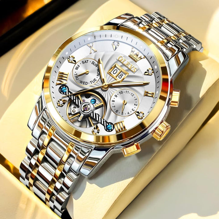 Automatic Men Watch Luxury Diamond Wristwatch 