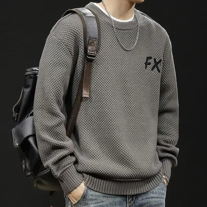 Men'S Knit Sweater Oversize Pullovers Male Solid Color Korean Popular Clothes New in Knitwear Sweatshirt Cashmere Reviews Casual