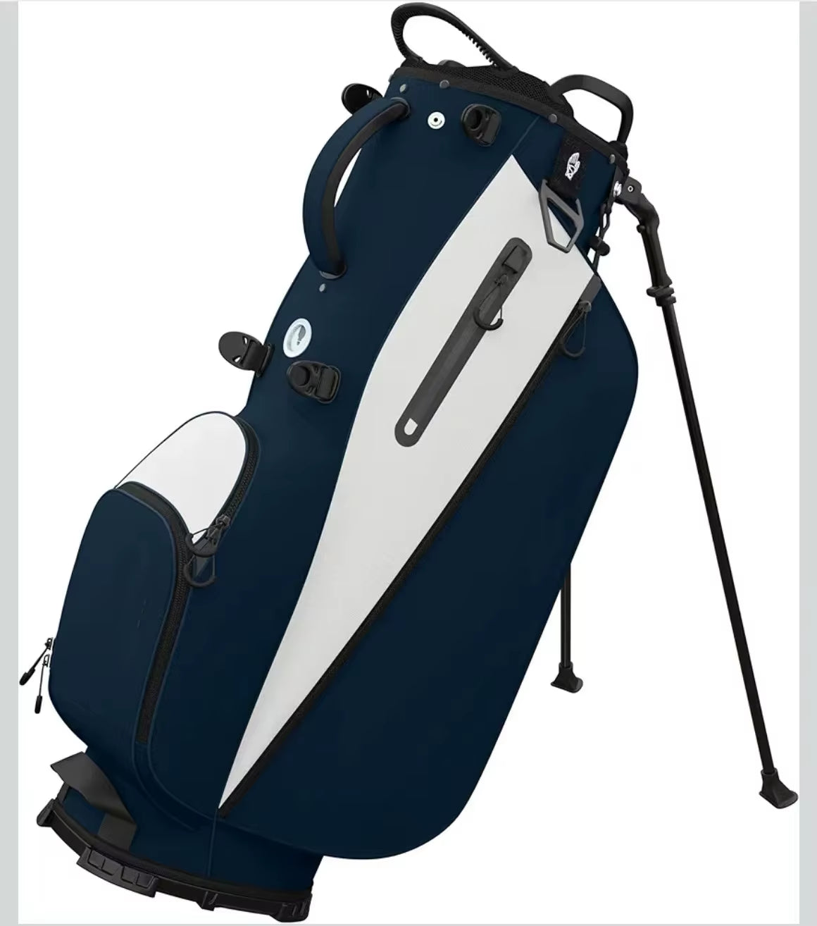 New Durable Golf Stand Bag with Large Capacity Storage, Premium PU Leather