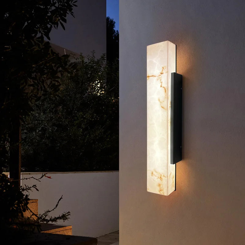 Modern Minimalist Outdoor Waterproof Marble LED Wall Light