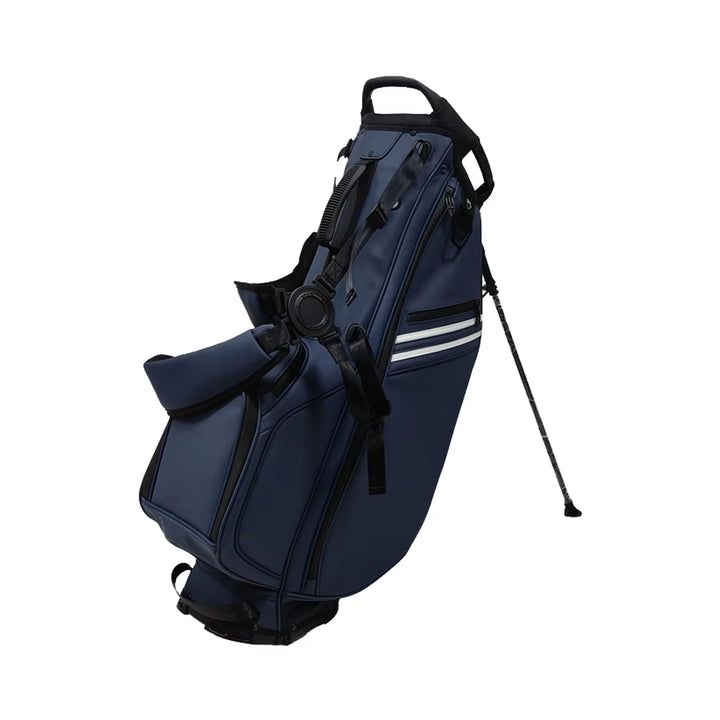 New Portable PU Leather - Nylon Golf Stand Bag, High-Capacity Storag