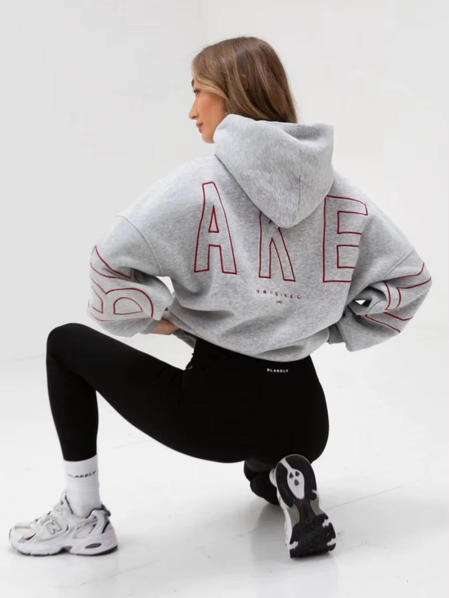 New High Street Trendy Print Oversized Hoodie 