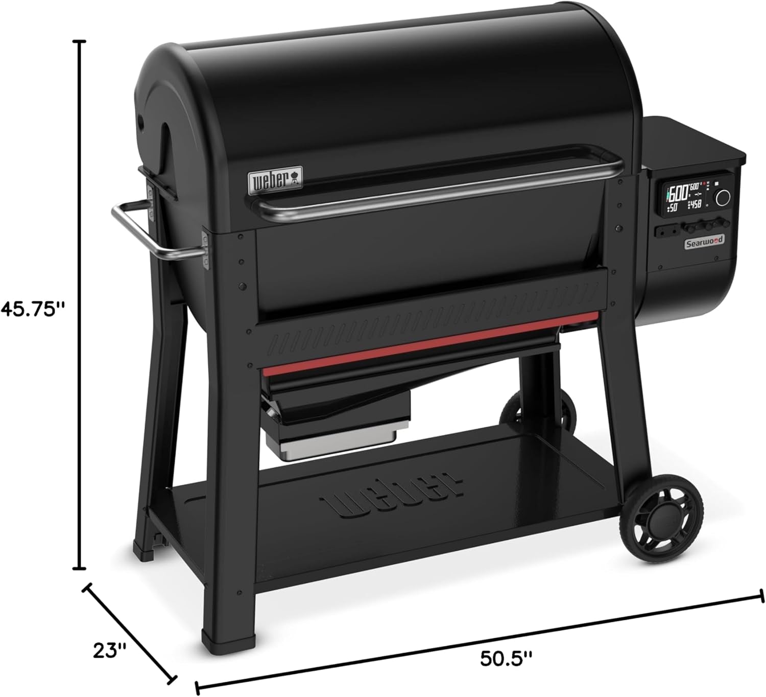 Searwood™ XL 600 Wood Pellet Smoker Grill, 36 Inches – Wi‑Fi & Bluetooth‑Enabled Outdoor Grill for Smoking, Searing, Rapid React PID & Cooking up to 600°F, Black