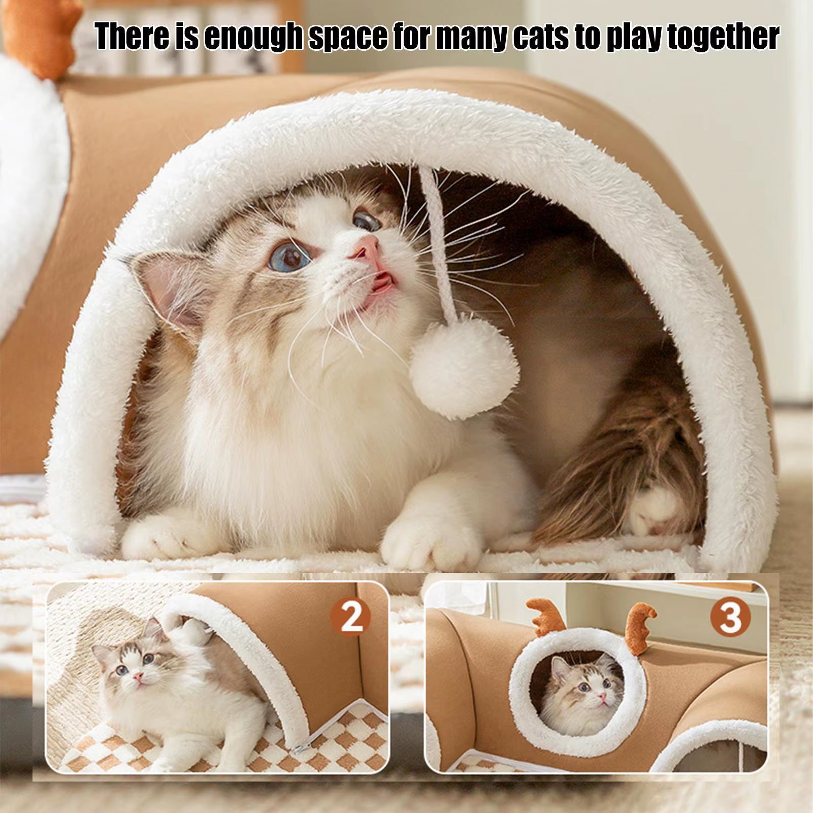 New Cat Bed Tunnel Play Indoor Outdoor 
