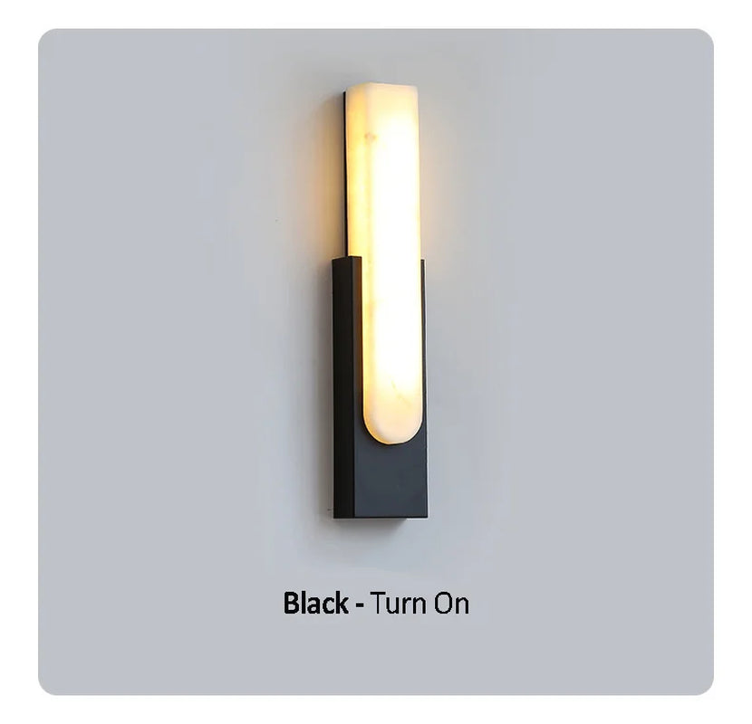 LED Marble Wall Lamp Bedside Golden Luxury Home Decor Light