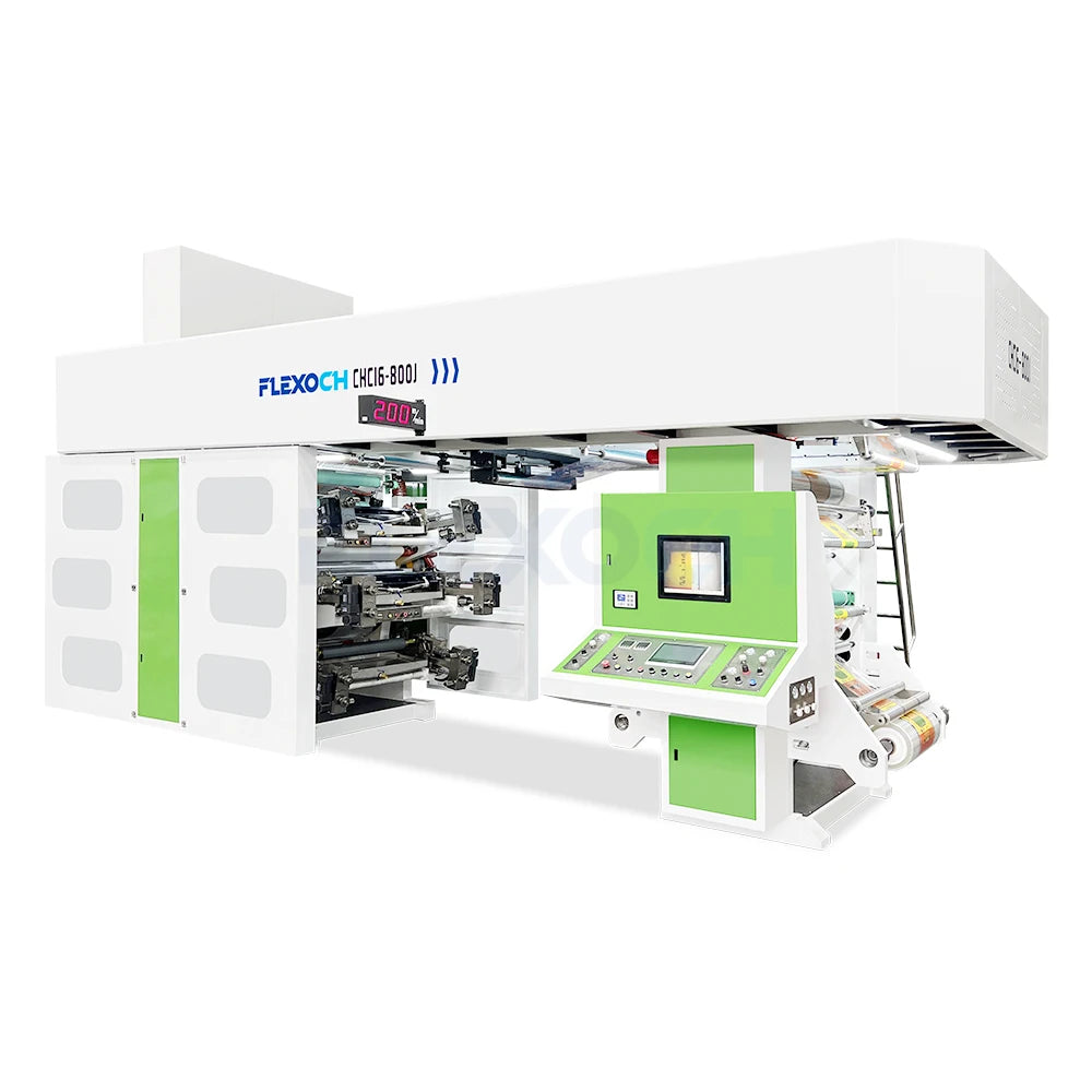 New 6-Color 1200mm CI Flexographic Printing Machine | Roll-to-Roll Industrial Printing System