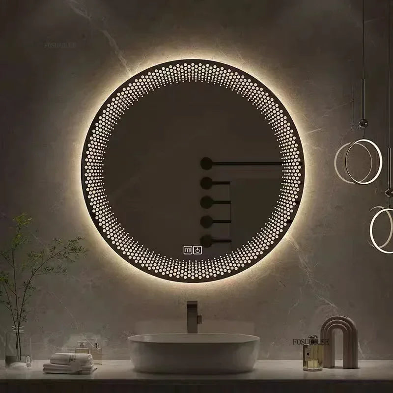 Modern multi colour Adjustable Smart Bathroom Mirror Wall Mounted Defogging Decorative Mirror