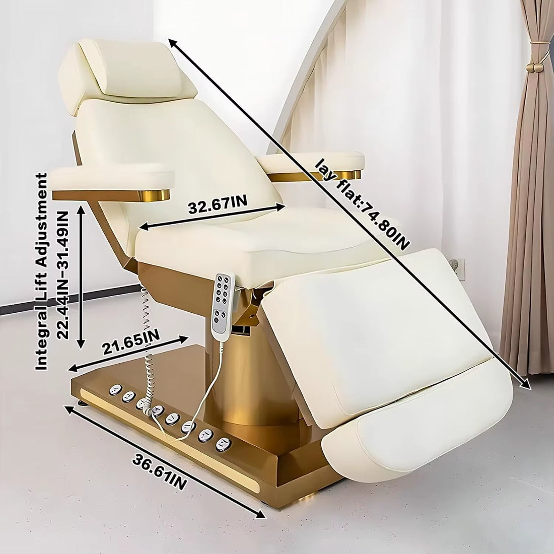 Premium Multifunctional Remote Salon Home Electric Massage Chair/Bed